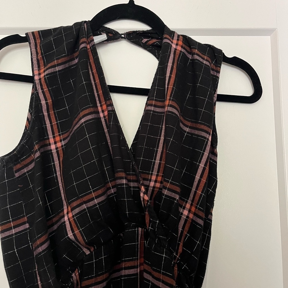 Lovely chequered jumpsuit with fine metallic thread - Picture 4 of 13